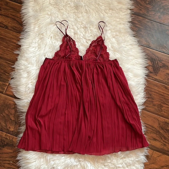 Victoria's Secret Vintage Red Bow Front Negligee Size Medium - Picture 4 of 5